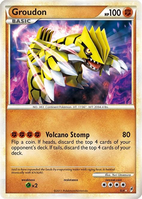 shiny groudon pokemon card.